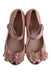 A Pink Dress Shoes from Mini Melissa in size 6T for girl. (Back View)