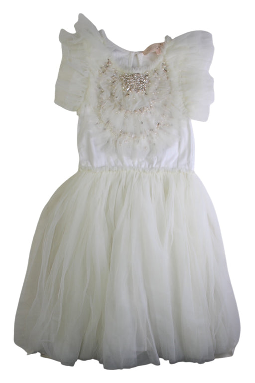 A White Sleeveless Dresses from Tutu Du Monde in size 6T for girl. (Front View)
