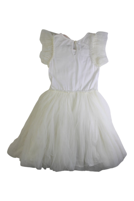 A White Sleeveless Dresses from Tutu Du Monde in size 6T for girl. (Back View)