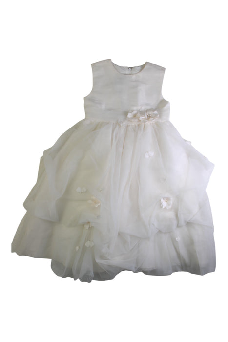 A White Sleeveless Dresses from Joan Calabrese in size 2T for girl. (Front View)