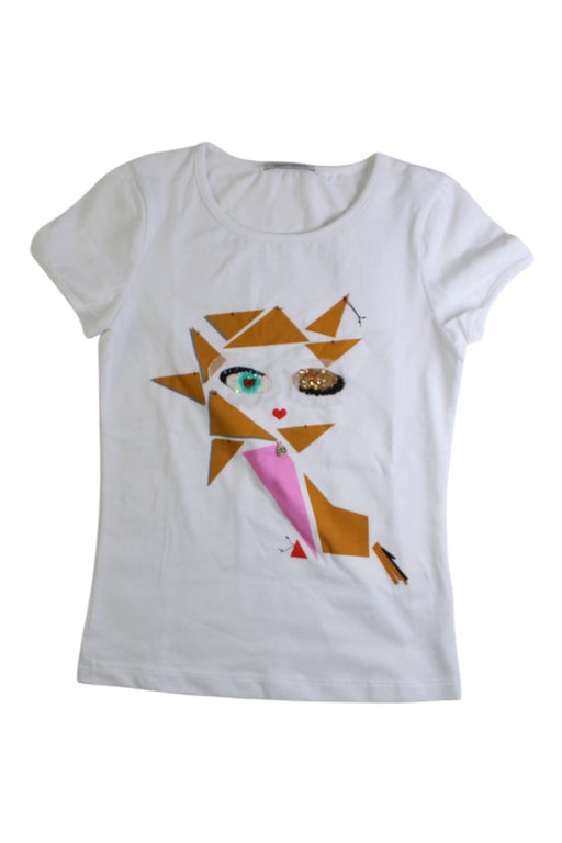 A White Short Sleeve T Shirts from I Pinco Pallino in size 8Y for girl. (Front View)