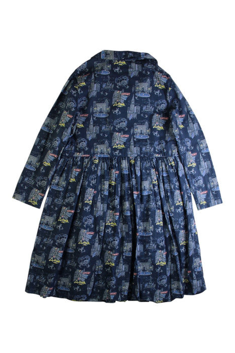 A Navy Long Sleeve Dresses from Bonpoint in size 6T for girl. (Back View)