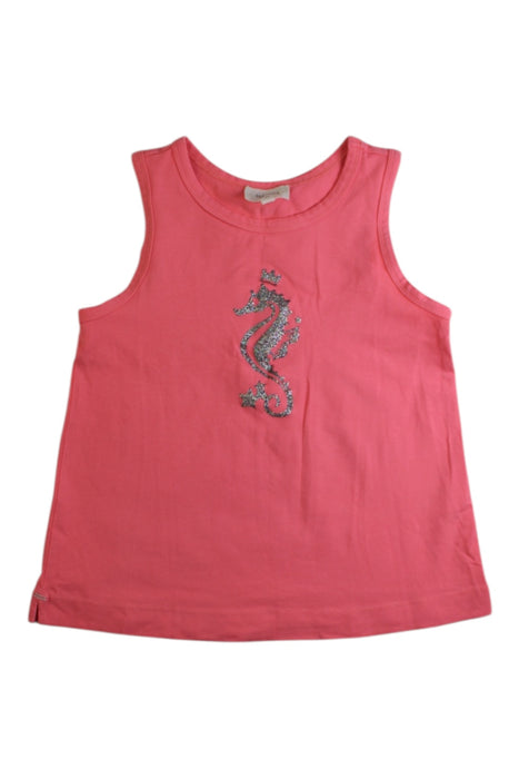 A Pink Sleeveless Tops from Nanos in size 6T for girl. (Front View)