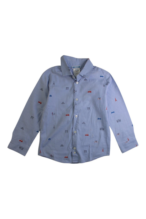 A Blue Long Sleeve Shirts from Jacadi in size 5T for boy. (Front View)