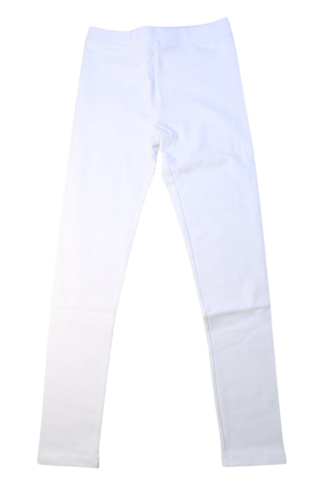 A White Leggings from Crewcuts in size 8Y for girl. (Front View)