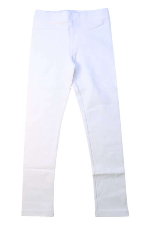 A White Leggings from Crewcuts in size 6T for girl. (Front View)