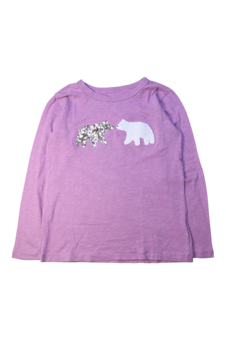 A Purple Long Sleeve Tops from Crewcuts in size 6T for girl. (Front View)