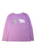 A Purple Long Sleeve Tops from Crewcuts in size 6T for girl. (Front View)