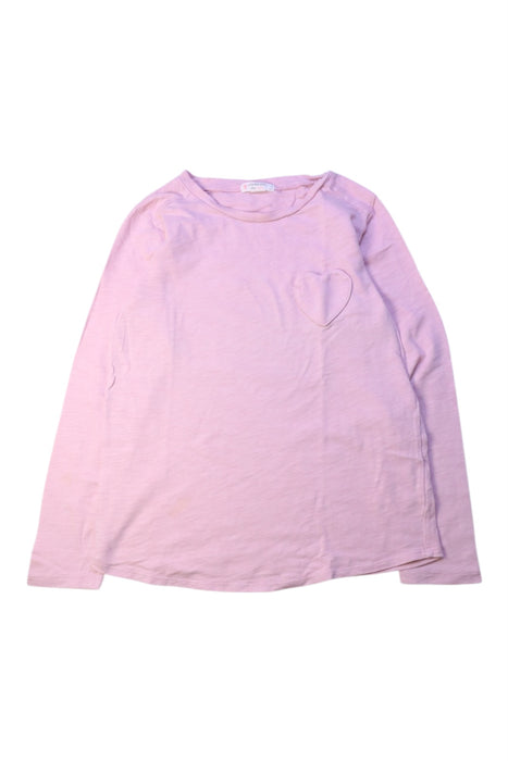 A Pink Long Sleeve T Shirts from Crewcuts in size 6T for girl. (Front View)