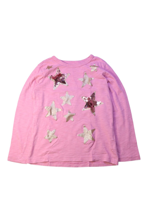 A Pink Long Sleeve Tops from Crewcuts in size 6T for girl. (Front View)
