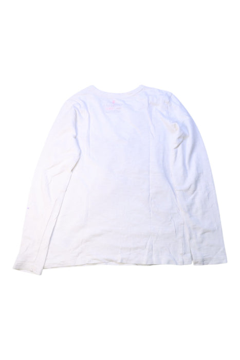 A White Long Sleeve Tops from Crewcuts in size 6T for girl. (Back View)