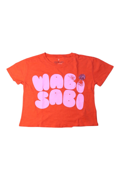 A Orange Short Sleeve T Shirts from Crewcuts in size 6T for girl. (Front View)