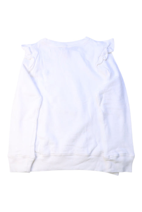 A White Crewneck Sweatshirts from Polo Ralph Lauren in size 6T for girl. (Back View)