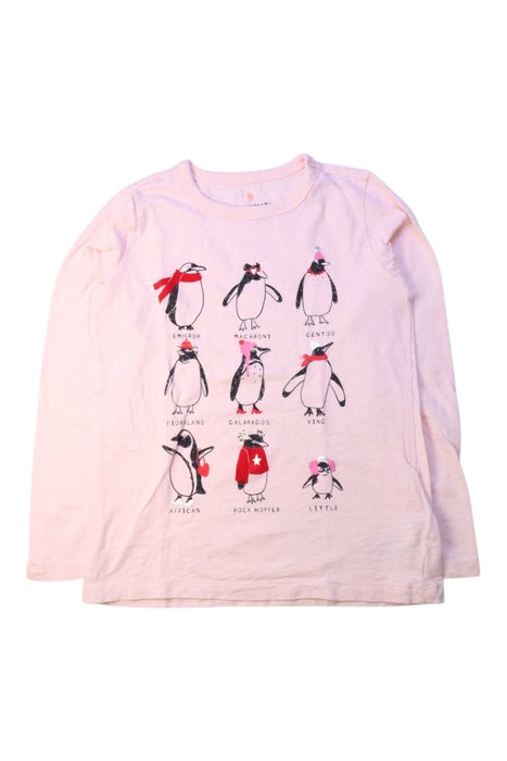 A Pink Long Sleeve T Shirts from Crewcuts in size 6T for girl. (Front View)