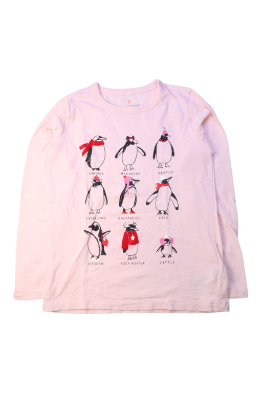A Pink Long Sleeve T Shirts from Crewcuts in size 6T for girl. (Front View)
