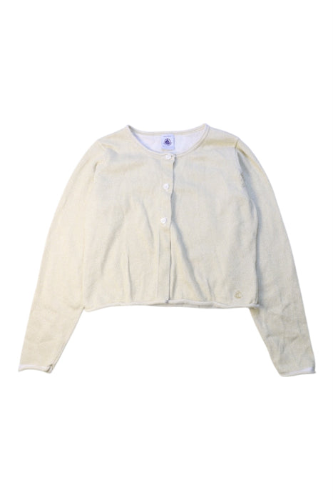 A Ivory Cardigans from Petit Bateau in size 6T for girl. (Front View)