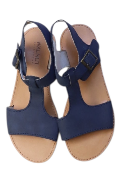 A Blue Sandals from Walnut in size 7Y for girl. (Back View)