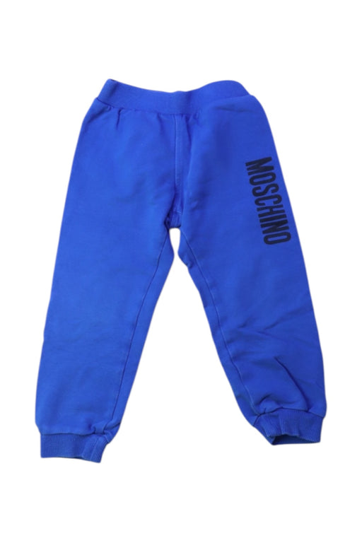 A Blue Sweatpants from Moschino in size 2T for boy. (Front View)