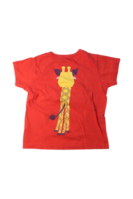 A Red Short Sleeve T Shirts from Coq en Pâte in size 4T for boy. (Back View)