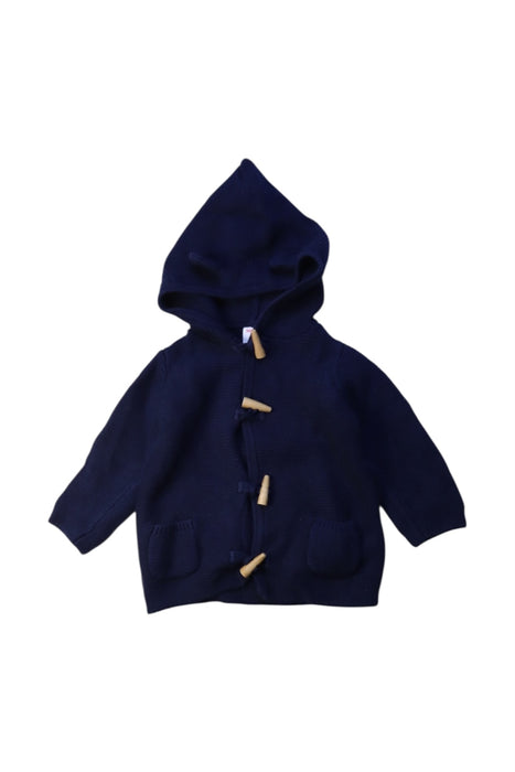 A Navy Hooded Sweatshirts from Seed in size 6-12M for boy. (Front View)