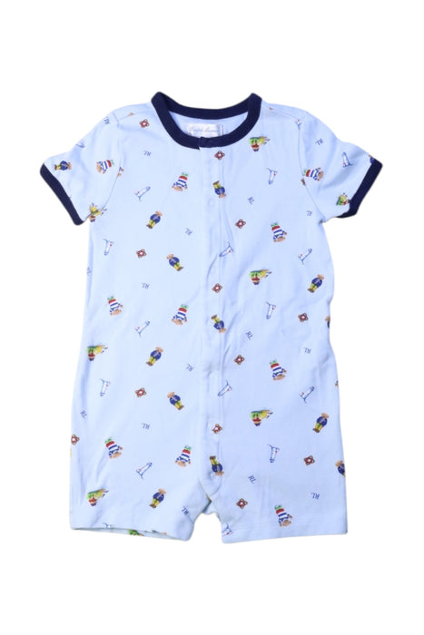 A Blue Short Sleeve Rompers from Ralph Lauren in size 12-18M for boy. (Front View)