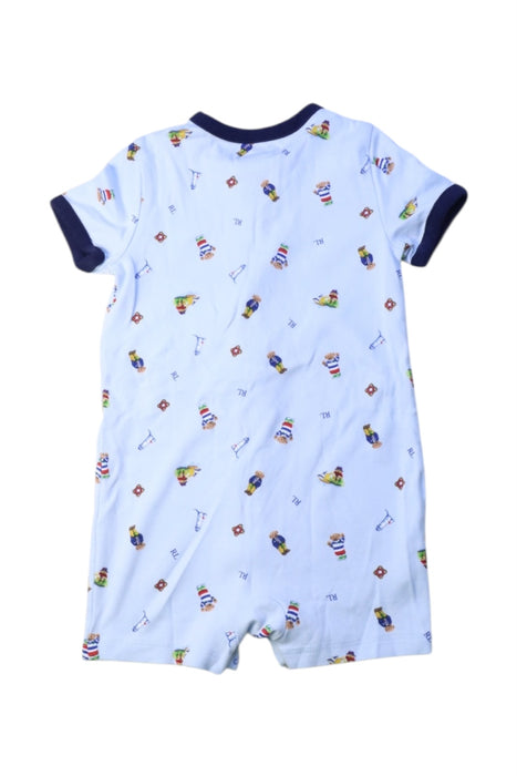 A Blue Short Sleeve Rompers from Ralph Lauren in size 12-18M for boy. (Back View)