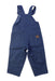 A Blue Long Overalls from Bonton in size 6-12M for boy. (Back View)
