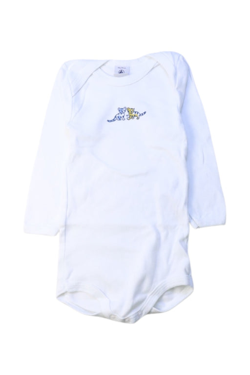 A White Long Sleeve Bodysuits from Petit Bateau in size 12-18M for neutral. (Front View)