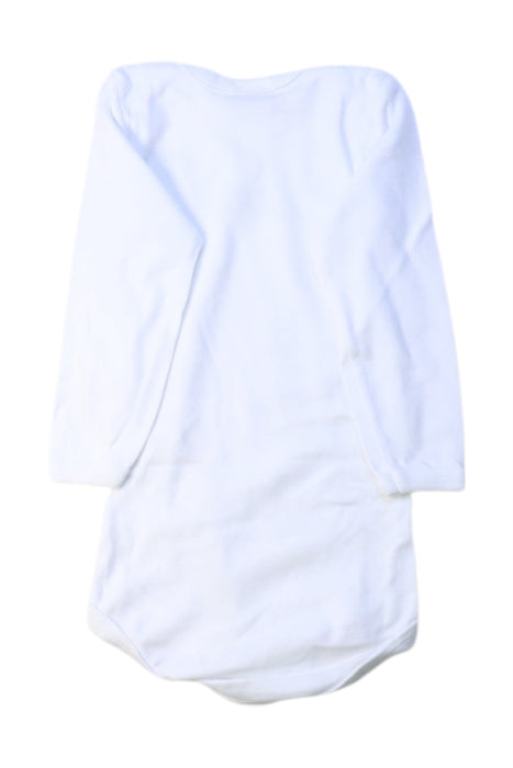 A White Long Sleeve Bodysuits from Petit Bateau in size 12-18M for neutral. (Back View)