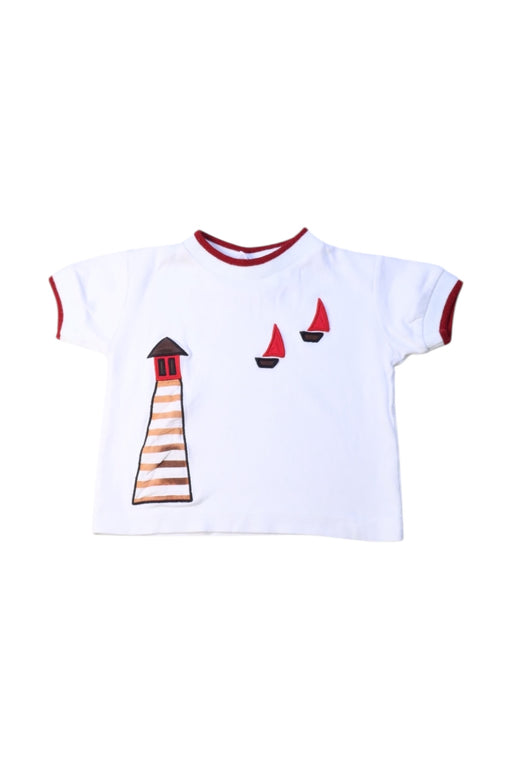 A White Short Sleeve T Shirts from Florence Eiseman in size 12-18M for neutral. (Front View)