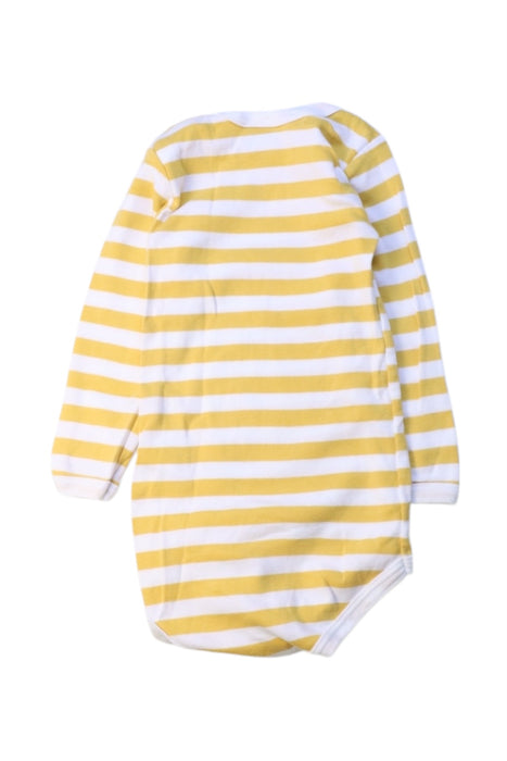 A Yellow Long Sleeve Bodysuits from Petit Bateau in size 12-18M for boy. (Back View)