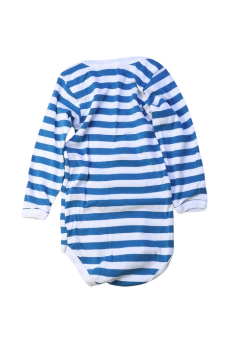 A Blue Long Sleeve Bodysuits from Petit Bateau in size 12-18M for boy. (Back View)