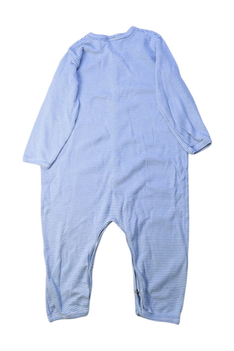 A Blue Onesies from Petit Bateau in size 12-18M for boy. (Back View)