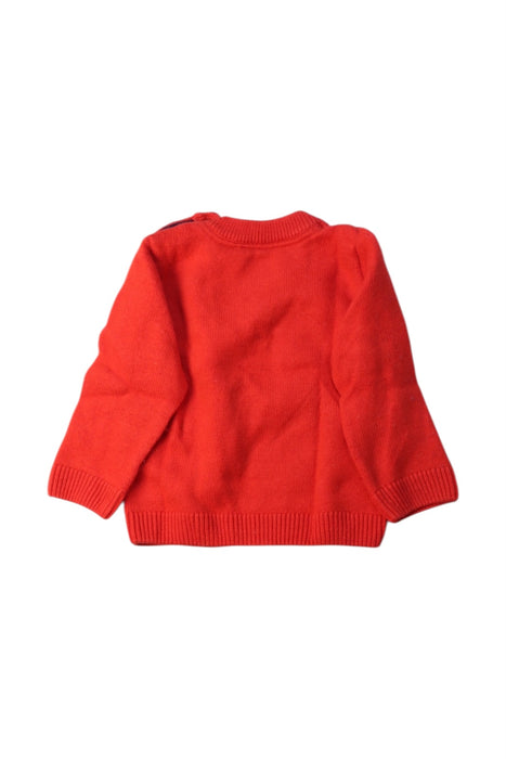A Red Knit Sweaters from Jacadi in size 6-12M for boy. (Back View)