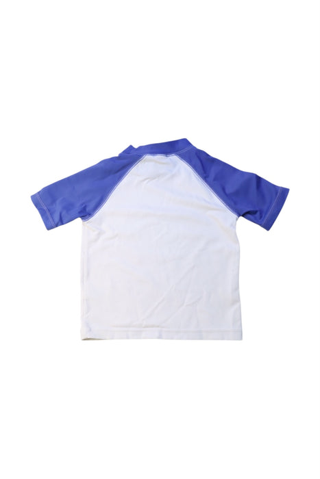A White Rash Guards from Janie & Jack in size 6-12M for boy. (Back View)