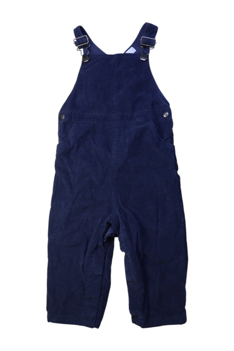A Navy Long Overalls from The Little White Company in size 18-24M for boy. (Front View)
