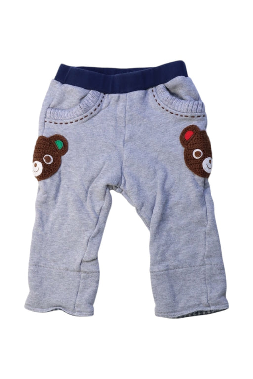 A Grey Casual Pants from Miki House in size 12-18M for boy. (Front View)