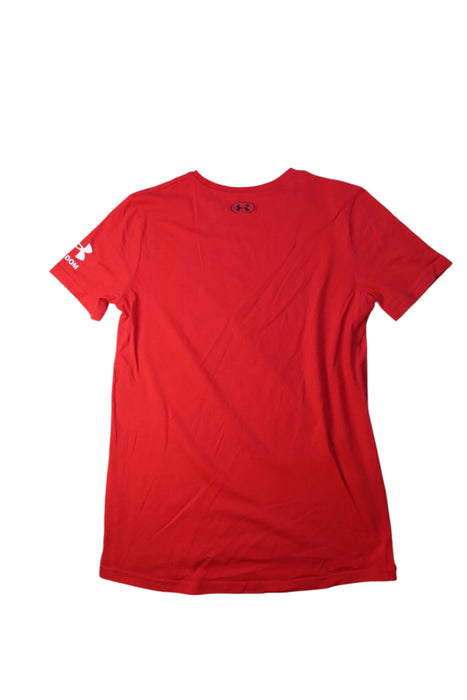 A Red Short Sleeve T Shirts from Under Armour in size 14Y for boy. (Back View)