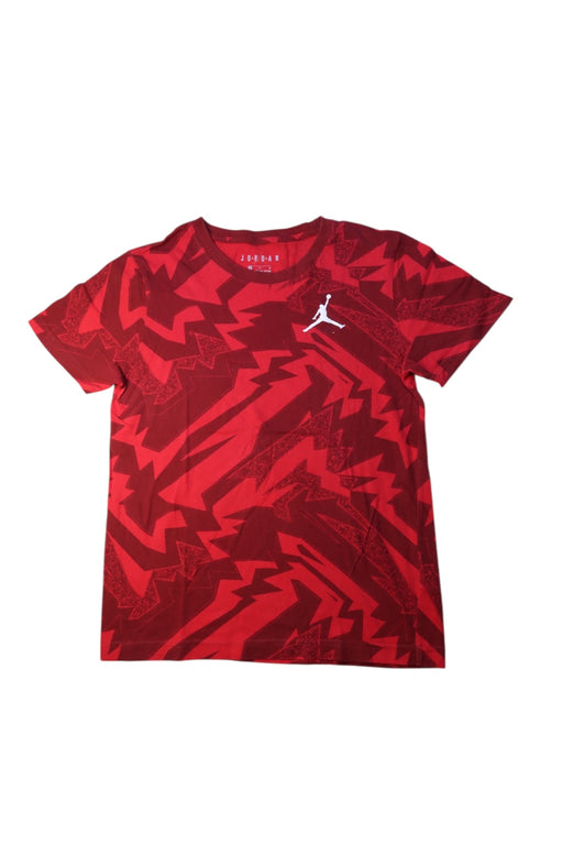 A Red Short Sleeve T Shirts from Air Jordan in size 10Y for boy. (Front View)