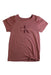 A Burgundy Short Sleeve T Shirts from Calvin Klein in size 6T for girl. (Front View)
