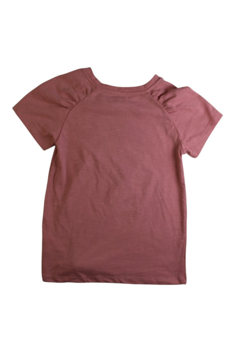 A Burgundy Short Sleeve T Shirts from Calvin Klein in size 6T for girl. (Back View)