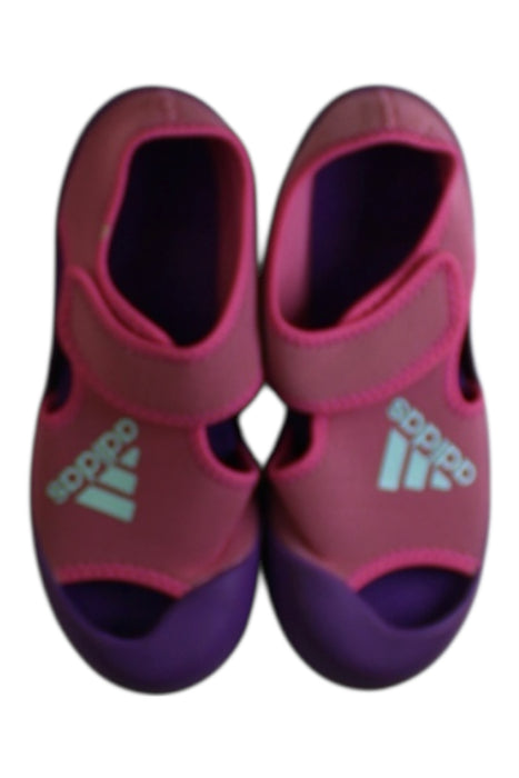 A Pink Aqua Shoes from Adidas in size 6T for girl. (Back View)