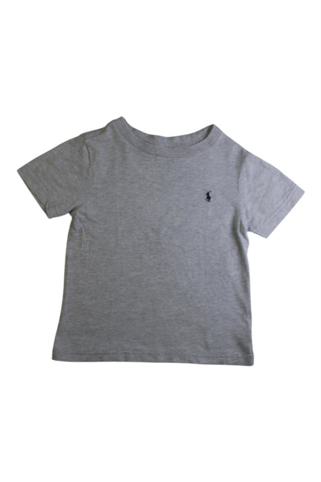 A Grey Short Sleeve T Shirts from Polo Ralph Lauren in size 3T for boy. (Front View)