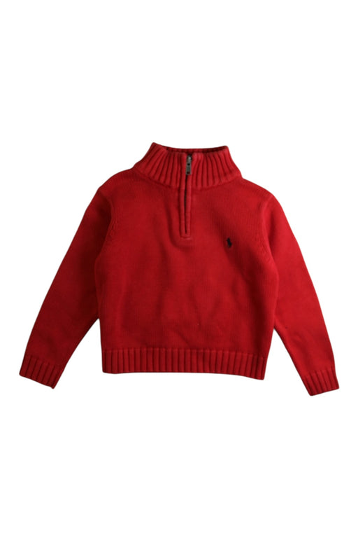 A Red Knit Sweaters from Polo Ralph Lauren in size 4T for boy. (Front View)