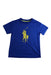 A Blue Short Sleeve T Shirts from Polo Ralph Lauren in size 4T for boy. (Front View)