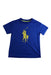 A Blue Short Sleeve T Shirts from Polo Ralph Lauren in size 4T for boy. (Front View)
