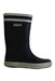 A Black Rain Boots from Aigle in size 3T for boy. (Front View)