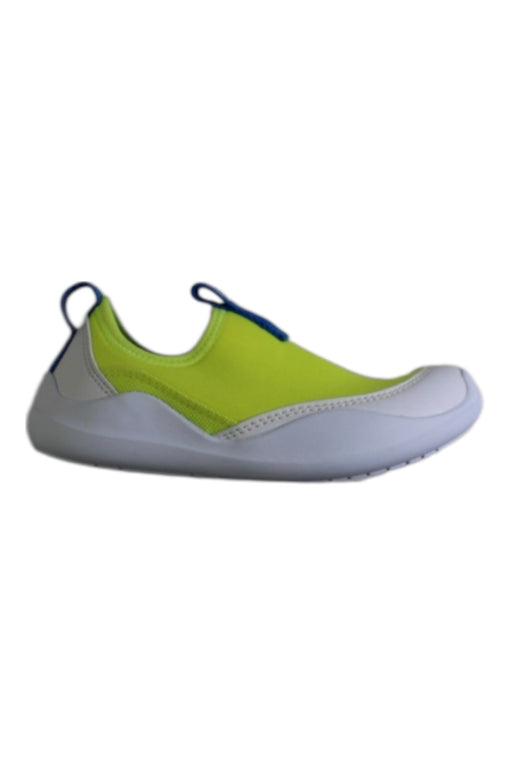 A Yellow Aqua Shoes from Barrel in size 5T for boy. (Front View)