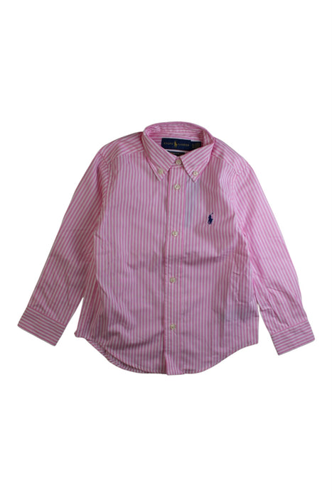 A Pink Long Sleeve Shirts from Ralph Lauren in size 3T for boy. (Front View)
