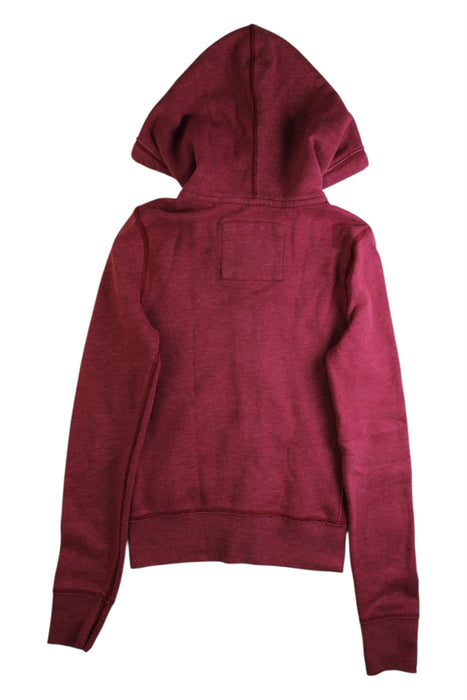 A Burgundy Hooded Sweatshirts from Abercrombie & Fitch in size 8Y for girl. (Back View)